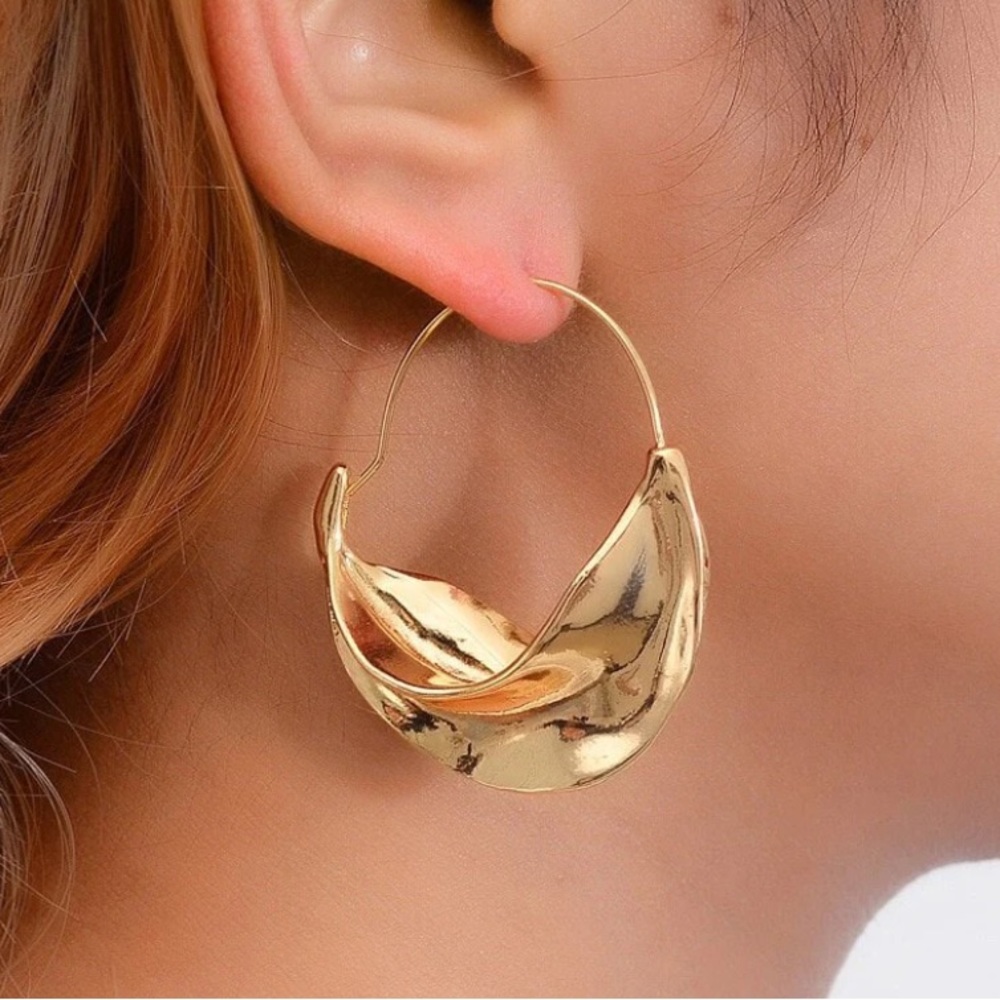 Gold hoop earrings